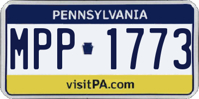 PA license plate MPP1773