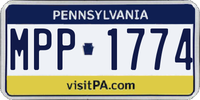 PA license plate MPP1774