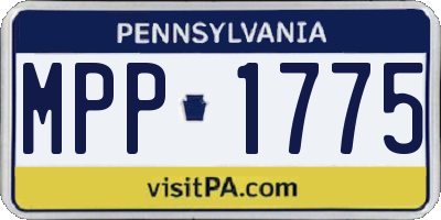 PA license plate MPP1775