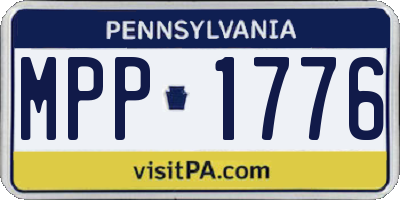 PA license plate MPP1776
