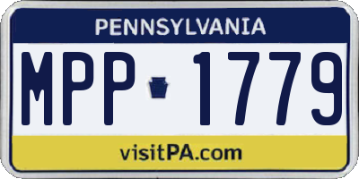 PA license plate MPP1779
