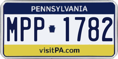 PA license plate MPP1782