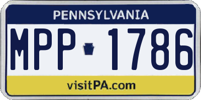PA license plate MPP1786