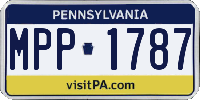 PA license plate MPP1787