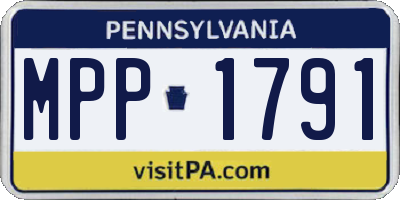 PA license plate MPP1791
