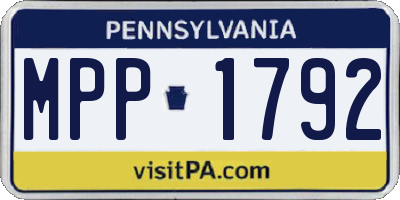 PA license plate MPP1792