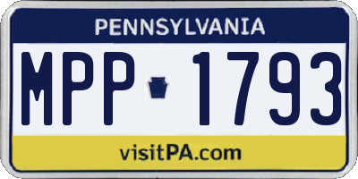 PA license plate MPP1793