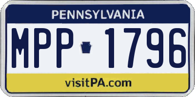 PA license plate MPP1796