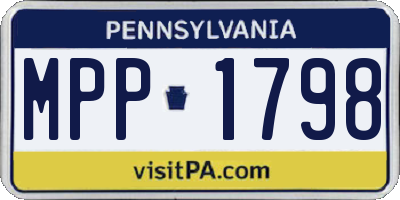 PA license plate MPP1798