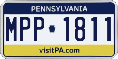PA license plate MPP1811