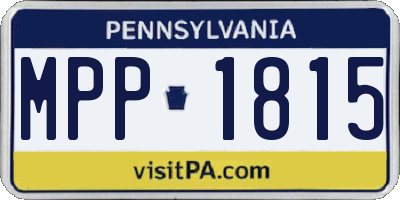 PA license plate MPP1815