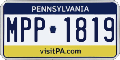PA license plate MPP1819
