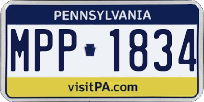 PA license plate MPP1834