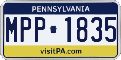 PA license plate MPP1835