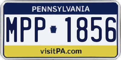 PA license plate MPP1856