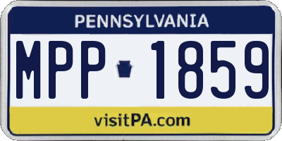 PA license plate MPP1859