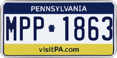 PA license plate MPP1863