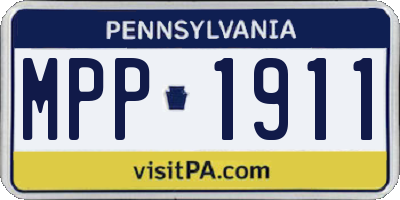 PA license plate MPP1911