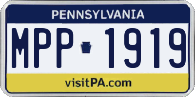PA license plate MPP1919