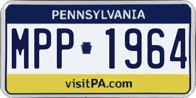 PA license plate MPP1964