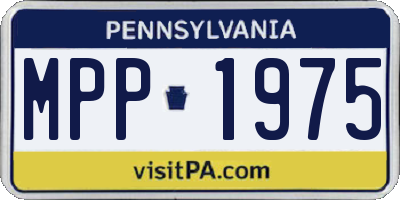 PA license plate MPP1975