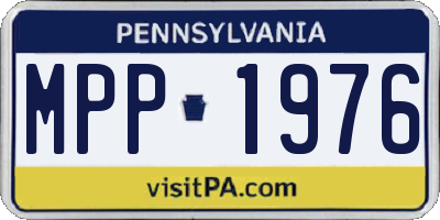 PA license plate MPP1976