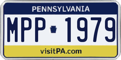 PA license plate MPP1979