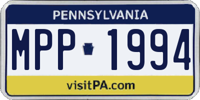 PA license plate MPP1994