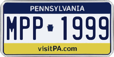 PA license plate MPP1999