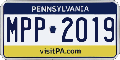 PA license plate MPP2019