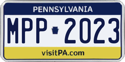 PA license plate MPP2023