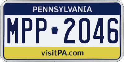 PA license plate MPP2046