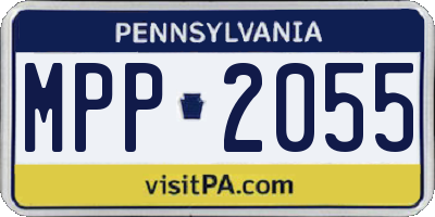 PA license plate MPP2055
