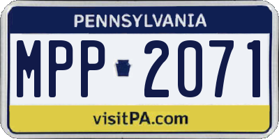 PA license plate MPP2071
