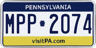 PA license plate MPP2074