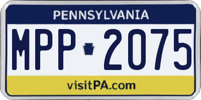 PA license plate MPP2075