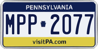 PA license plate MPP2077