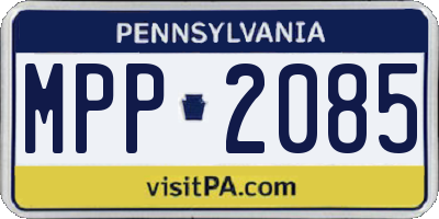 PA license plate MPP2085