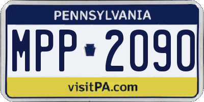 PA license plate MPP2090