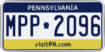 PA license plate MPP2096