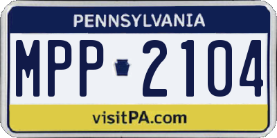PA license plate MPP2104