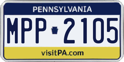 PA license plate MPP2105