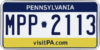 PA license plate MPP2113