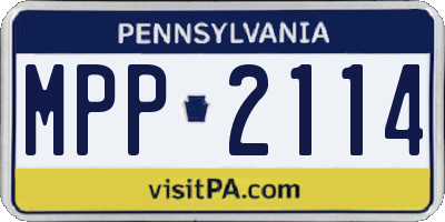PA license plate MPP2114