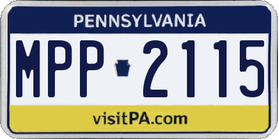 PA license plate MPP2115