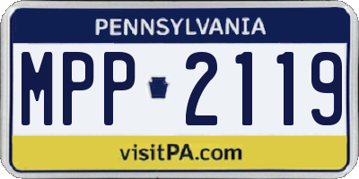 PA license plate MPP2119