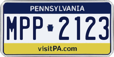 PA license plate MPP2123