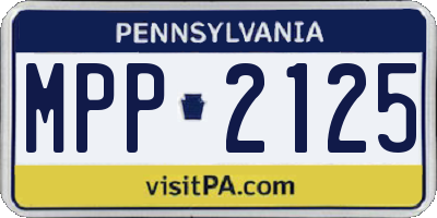 PA license plate MPP2125