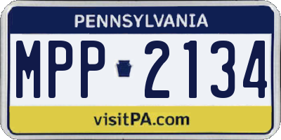 PA license plate MPP2134
