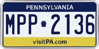 PA license plate MPP2136
